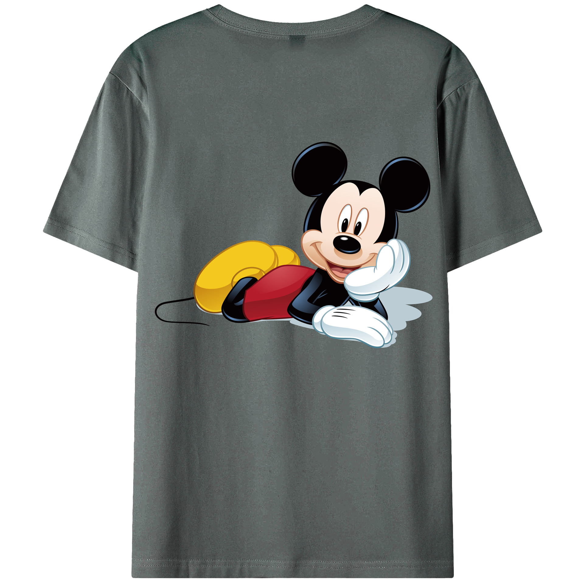 （画像用） ミッキーマウス Mickey Mouse 綿100％半袖Tシャツ（背面プリント）